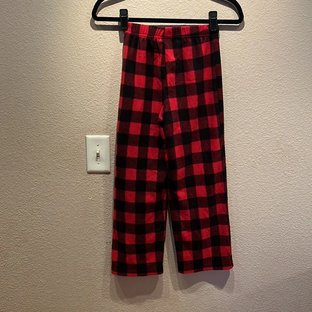 Hanes Kids Girls Boys Super Soft Buffalo Plaid Buffalo Check fleece lounge pants